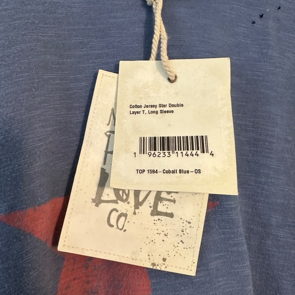 NWT Magnolia Pearl Star Double Layer Tee in Cobalt Blue OS - Picture 13 of 13